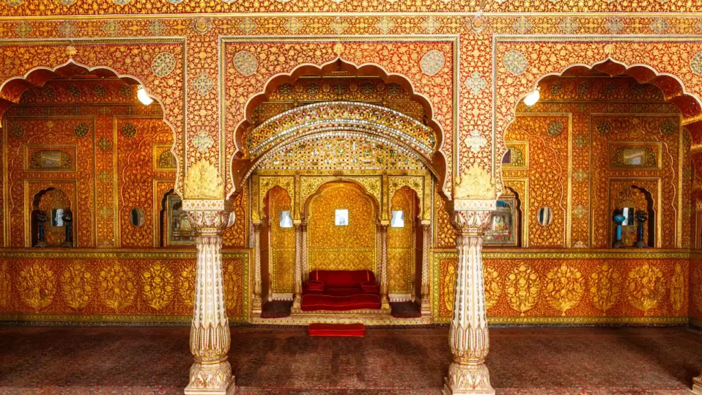 Photo of Throne room in Lalgarh Palace, Bikaner, Rajasthan, India, Asia